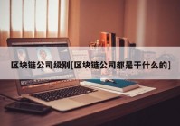 区块链公司级别[区块链公司都是干什么的]