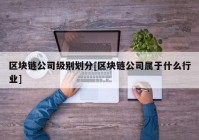 区块链公司级别划分[区块链公司属于什么行业]